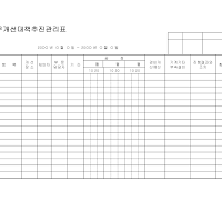 관리표 (업무개선대책) 관리표 (업무개선대책)